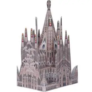 

Spain Sagrada Familia Miniature Architecture Paper Model 3D Paper Model Parent And Child DIY Kindergarten Handmade Fold