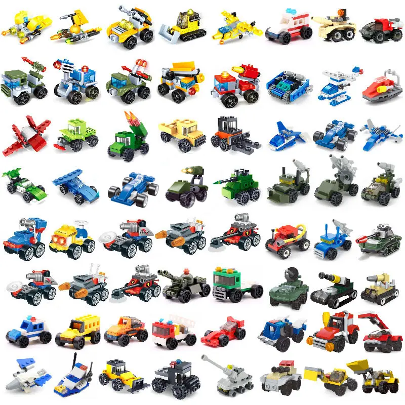 

legoed City Military Mini Transportation Tank plane Car Motorcycle DIY Building Blocks Bricks Technic playmobil Toy for children