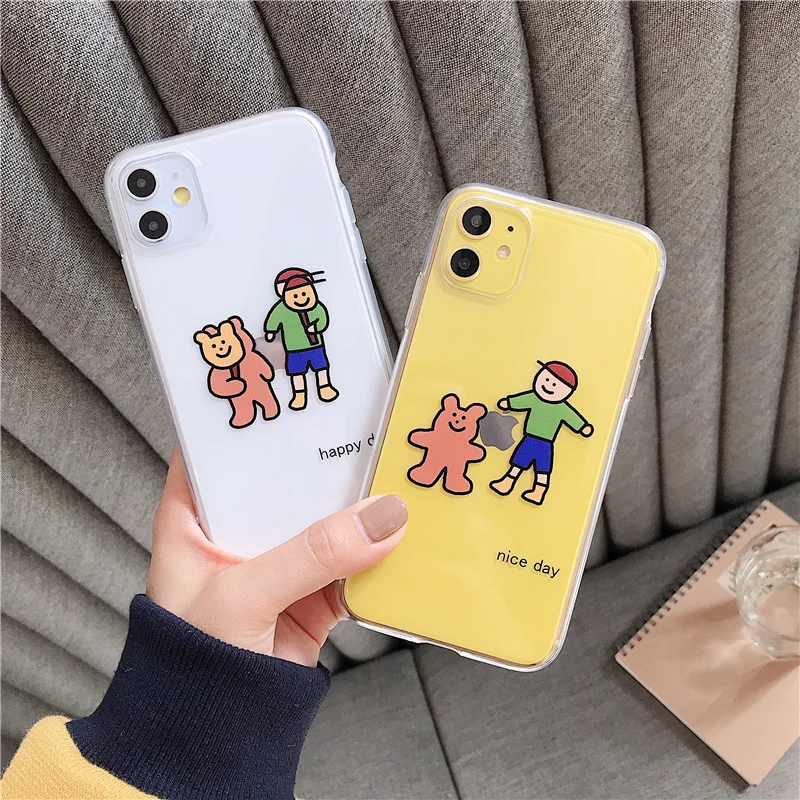 Чехол для телефона Happy day boy iPhone 11 Pro MAX XS XR X 6 6S 7 8 plus мягкий чехол iphone прозрачный