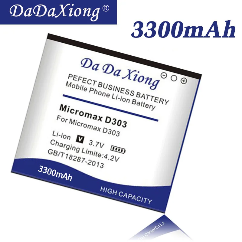DaDaXiong 3300mAh For Micromax D303 Phone Battery | Мобильные телефоны и аксессуары
