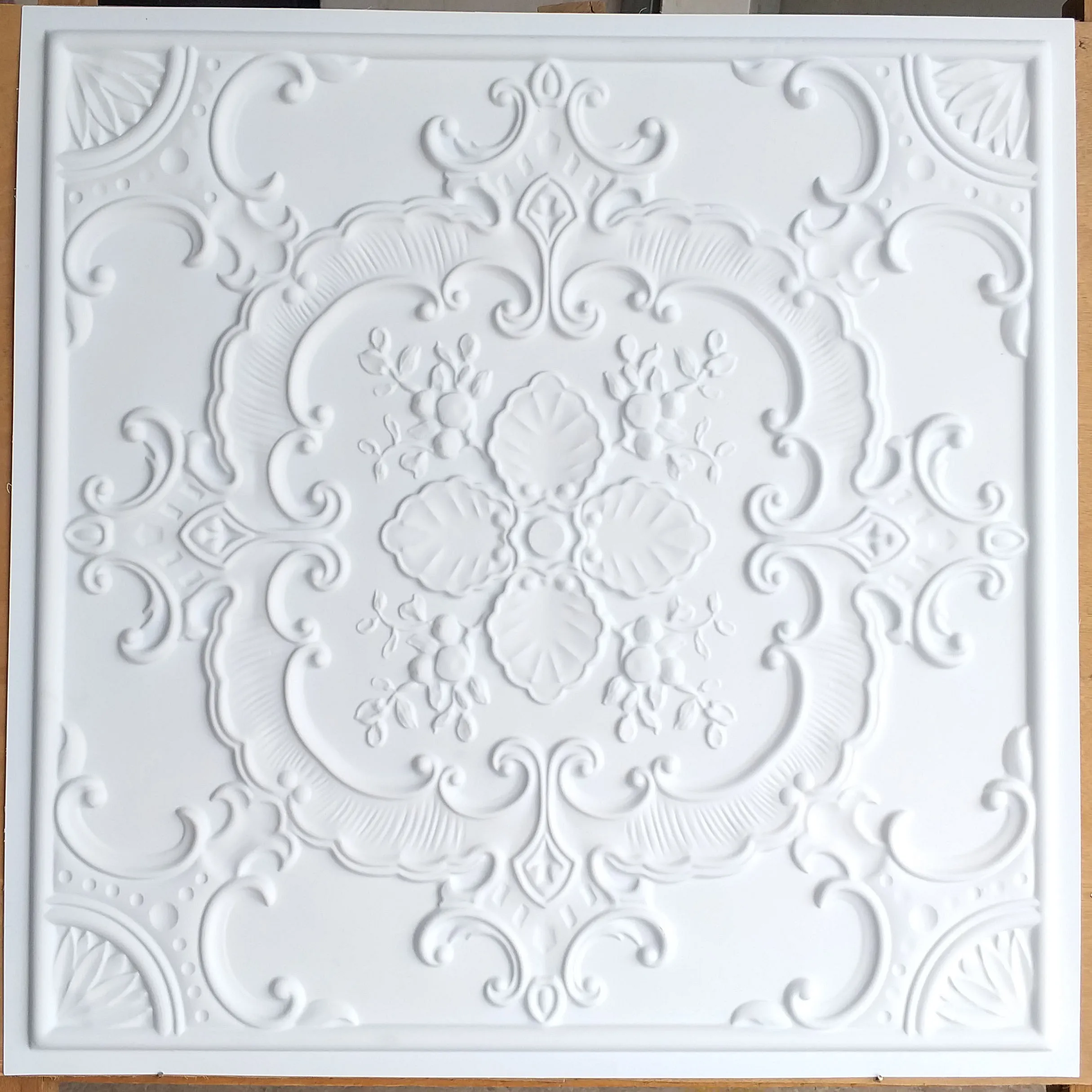 Plastic Ceiling Tiles White Matte Cafe Pub Restaurant Well Ceiling