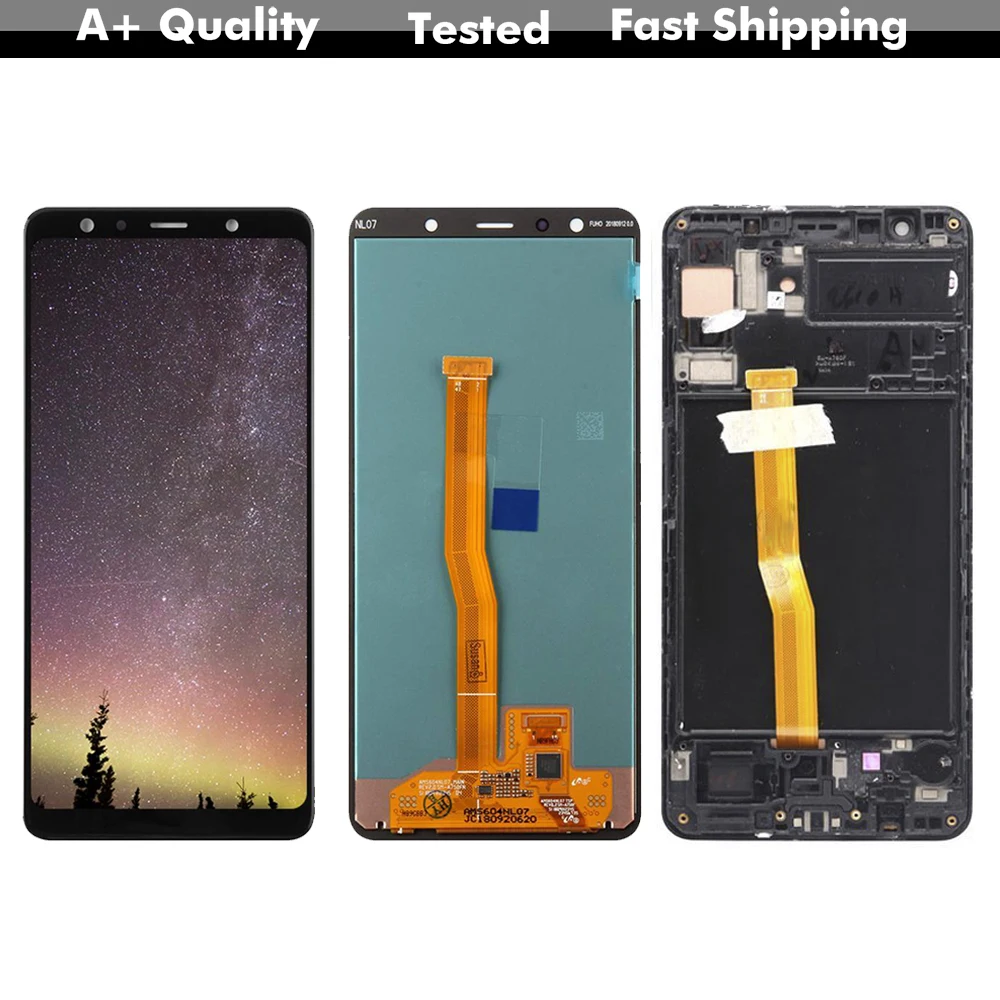 AAA тест для samsung-Galaxy A7 A750 Lcd A750F SM-A750F A750FN ЖК-дисплей кодирующий преобразователь сенсорного экрана в сборе Замена