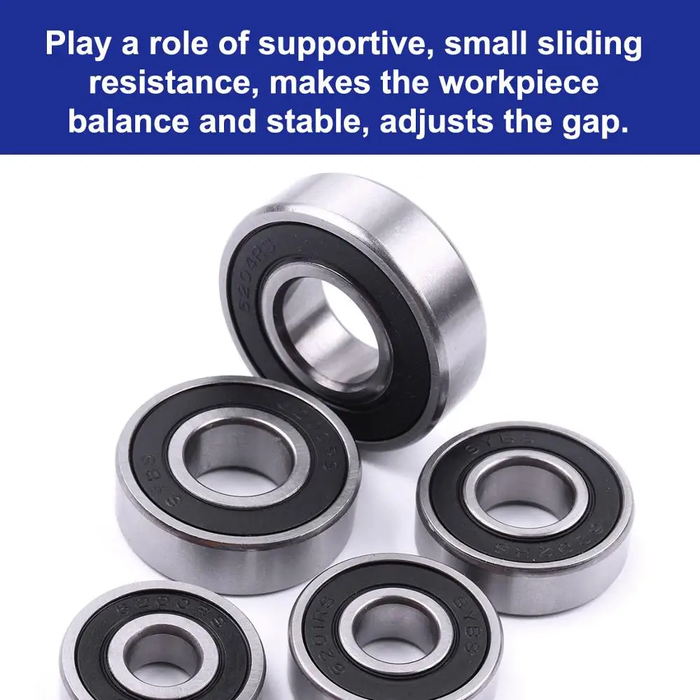 1PC Deep Groove Ball Bearing 6201/6202/6203/6204-2RS Steel Sealed Miniature Bearings Inner Diameter 12/15/17/20mm ball bearings