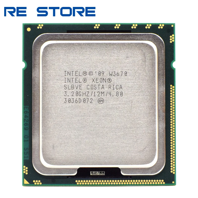 Intel Xeon W3670 3.2-3.46GHz 12M 6 Core 12 thread LGA 1366 Processor amd processor
