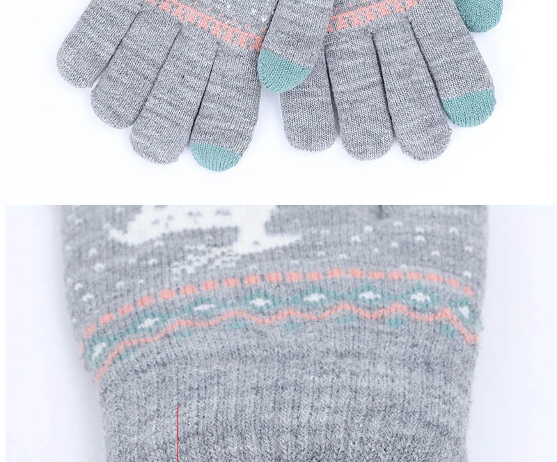 1 Pair Winter Touch Screen Gloves Women Men Warm Stretch Knit Mittens Imitation Wool Full Finger Guantes Female Crochet Thicken