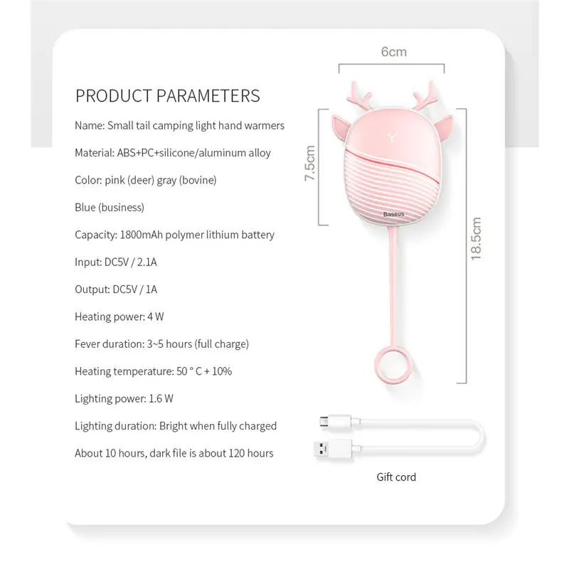 Мини обогреватель грелка для рук USB Перезаряжаемый Hothands нагреватель карманный