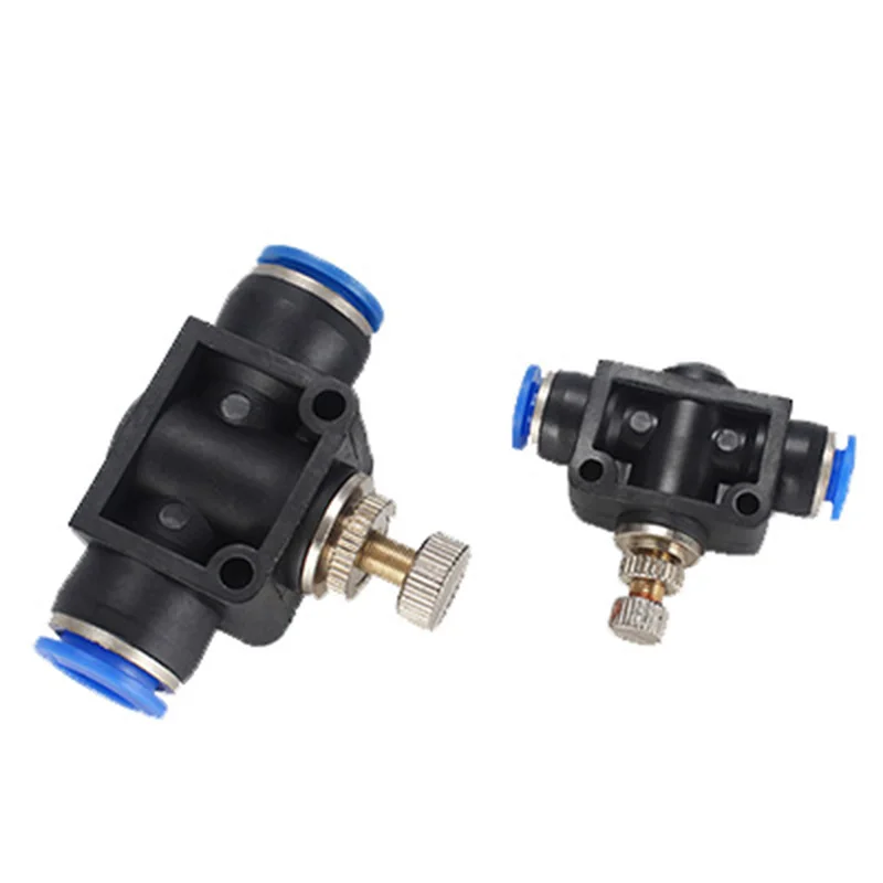 

Pneumatic SA Pipe Connector Pipe Throttle Valve SA-4 SA-6 SA-8 SA-10 SA-12 Pipe Valve plastic hose quick couplings