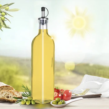 

New Kitchen Olive Oil and Vinegar Glass Dispenser Cooking Seasoning Bottle Dispenser Glass Storage Bottles For Oil Vinegar