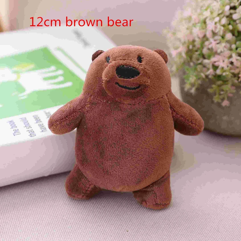 12cm brown bear Каваи Мы Голые Медведи Плюшевые игрушки мультфильм медведь фаршированный гризли серый белый медведь панда кукла Дети любят подарок на день рождения - Цвет: 12cm brown bear