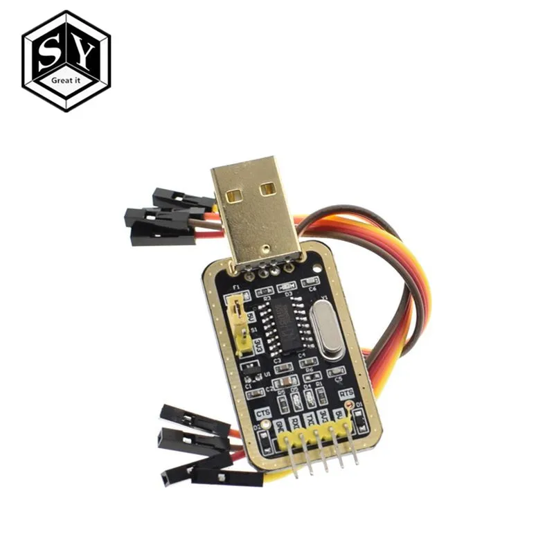 1 шт. модуль Great IT CH340 вместо PL2303, CH340G RS232 к ttl модуль обновления USB к последовательному порту в девять щеток маленьких пластин - Цвет: CH340g with wire