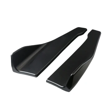 

2Pcs 48cm Glossy Black ABS Rear Bumper Protector Diffuser Lip Splitter Apron Spoiler Side Skirt Universal Car Accessories