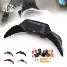 Motocicleta tacômetro koso display lcd digital speedomter cnc alumínio quadro capa para vespa sprint primavera 150 2013 - 2021