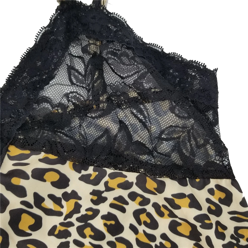 Эротичное нижнее белье женский леопардовый принт мини Пижама Порно Babydoll ночная одежда Mujer кружевное соблазнительное Эротическое белье костюмы D35