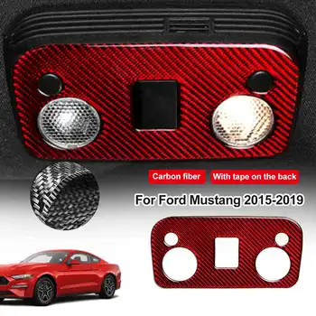 

Carbon Fiber Red Reading Lights Control Panel Trim Sticker Car Styling For Ford For Mustang 2015-2019