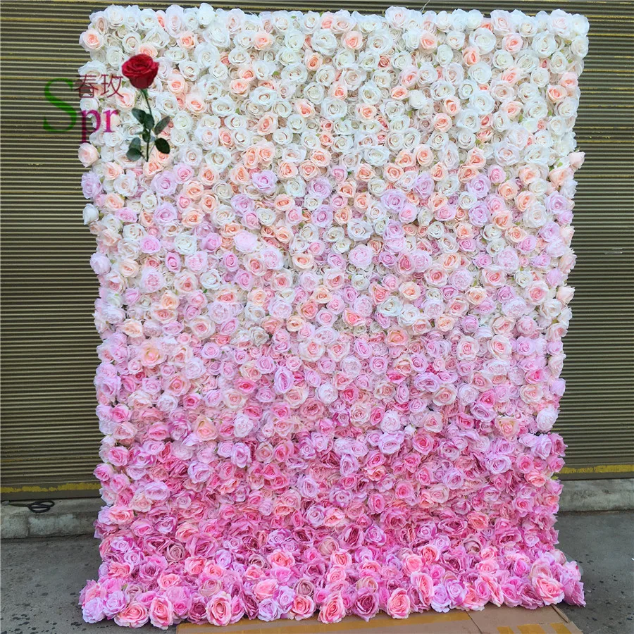 US $931.20 SPR 30PCSSET Made In China New Fashion Artificial Flower Wall Panel Decoration Flower Wall Backdrop Flower For Wedding