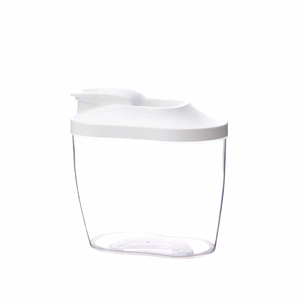 Food Storage Box Top Selling Plastic Cereal Dispenser Storage Box Kitchen Food Grain Rice Container Nice 2 Models White
