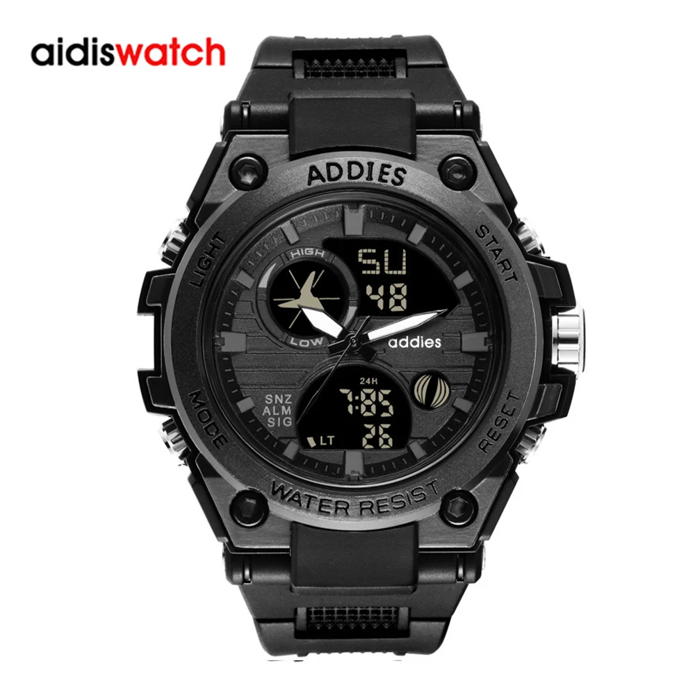 

AIDIS Watches Men Analog Quartz Digital Watch Waterproof Sports Watches for Men Silicone LED Electronic Watch Relogio Masculino