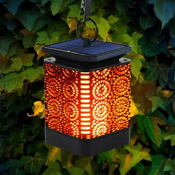 

Retro Solar LED Flame Light Flower Pattern Waterproof for Outdoor Clip Lamp