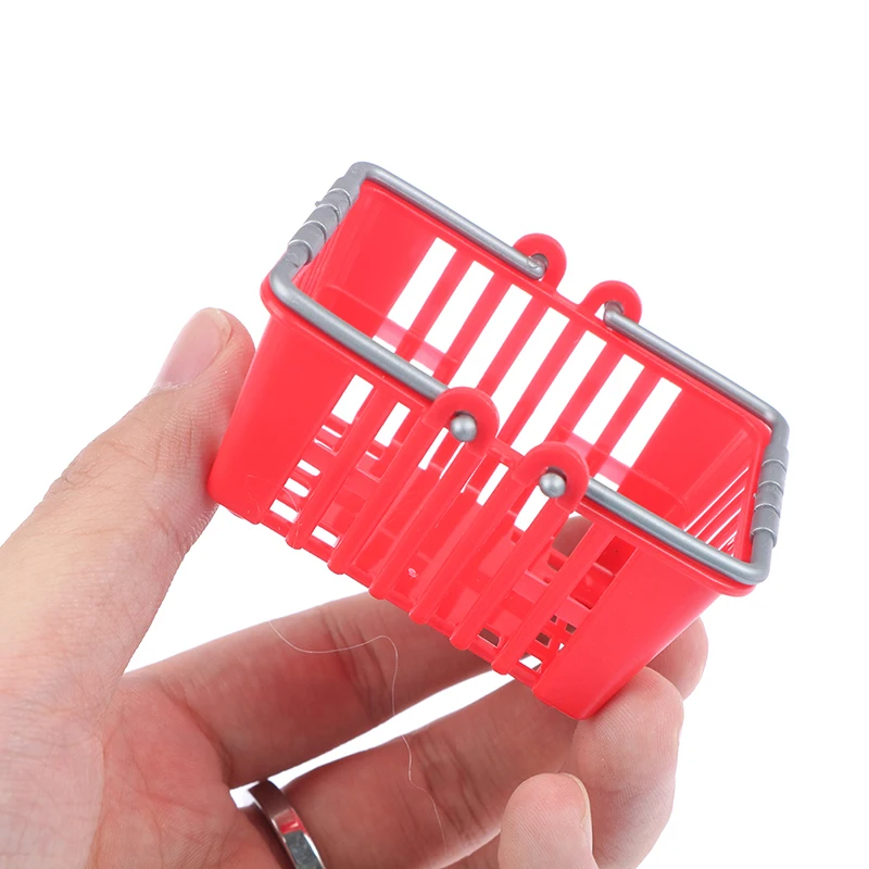 Dollhouse Miniature Shopping Basket Toys Kids Mini Supermarket Shopping Hand Basket Model Doll House dollhouse furniture toy,shopping cart toy