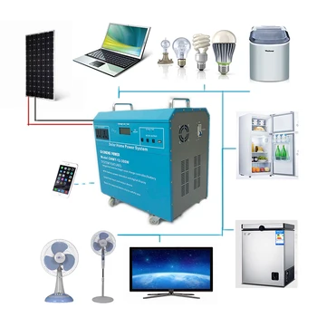

solar power system with solar panel battery 12VDC with AC DC USB output