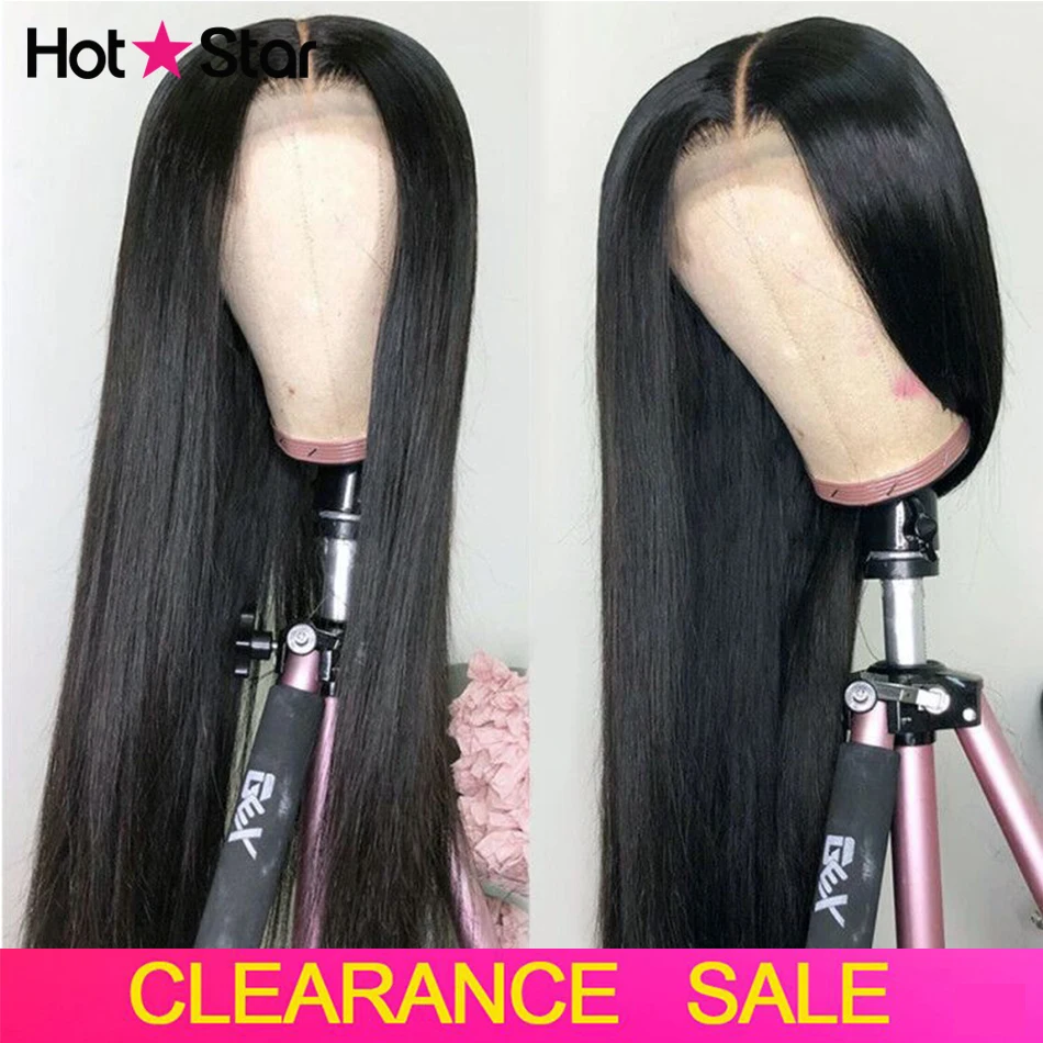 Pelucas frontales de encaje transparente HD para mujer, pelucas de cabello humano Remy malayo, liso, prearrancado, 150%