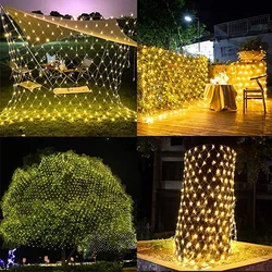 LED Connectable Net Light Christmas Fairy String Light Plug In Garden Mesh Light for Outdoor Garden Yard Bush Wedding Decoration