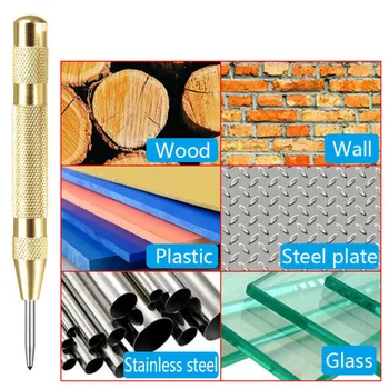 

5 Inch Automatic Center Pin Punch Spring Loaded Marking Starting Holes Tool 2 Pc