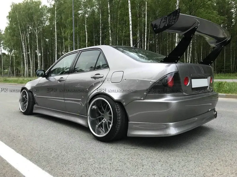 FRP зад крыло для Lexus IS200 Altezza XE10 1998-2005 EPA Стиль углерода/Стекло волокна крыло 4 шт.+ 65 мм средства ухода за кожей комплект отделкой IS200 гонки