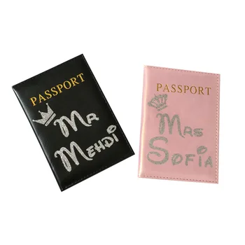 

Customized Passport Cover Bride Groom Mr Mrs Honeymoon gift party return gifts for couple mother kid girlfriend boyfriend 2pcs