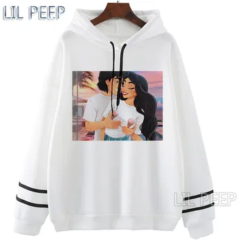 

Kpop Clothes Jasmine and Aladdin Casual Pink Hoodies Women Kawaii Harajuku Oversized Hoodie Women Clothes Winter Funny Print