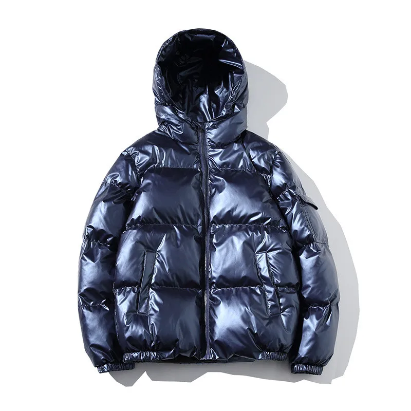 Зимняя куртка Мужские и женские пальто Светоотражающая куртка теплая хлопковая куртка стеганая куртка пальто мужское TJWLKJ - Цвет: sapphire