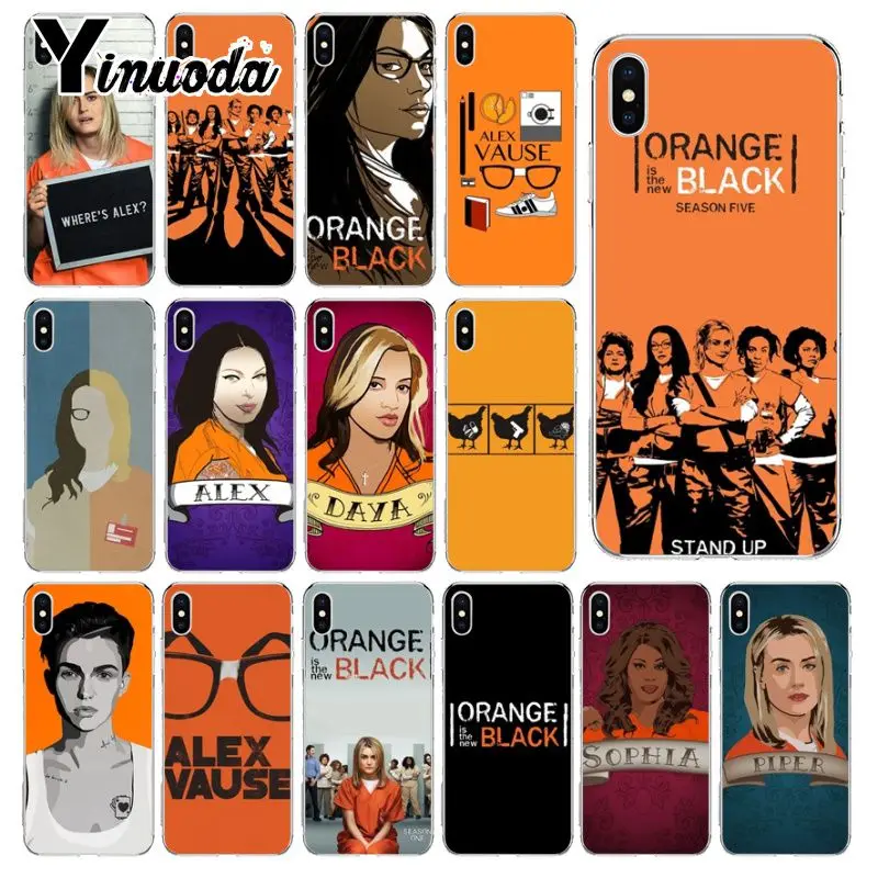 

Yinuoda Orange Is The New Black Colorful Cute Phone Accessories Case for Apple iPhone 8 7 6 6S Plus X XS MAX 5 5S SE XR Cover