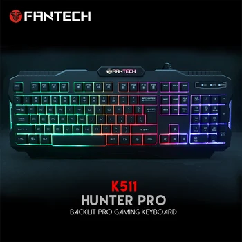 

FANTECH K511 Gaming keyboard Gamer keyboard with backlight USB 104 Rubber keycaps RGB Wired Ergonomic keyboard For Laptop PC