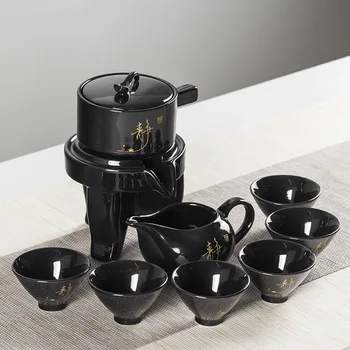 

Tea set automatic lazy people make tea stone mill ceramic teapot kung fu tea sets with Gift Box