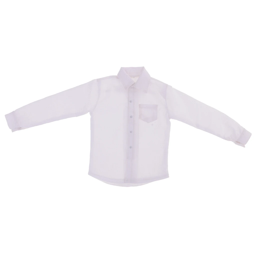 MALE OUTFIT WHITE SHIRT For 12INCH ACTION FIGURE BODY 1/6 Scale doll clothes accessories