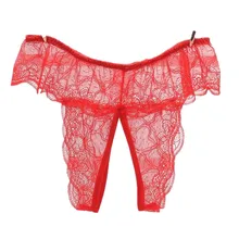 Трусы размера плюс XL-4XL, французское романтическое сексуальное нижнее белье с открытой промежностью, трусики-стринги с оборками