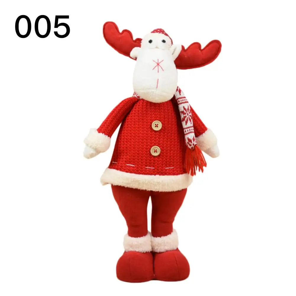 Рождественские куклы удлиненного типа Снеговик Лось Санта Клаус кукла рождественские украшения для дома орнамент с рождественской елкой детский подарок - Color: 50cm elk403