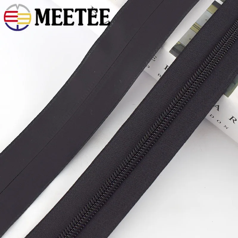 Meetee 2/5Meters 8# Waterproof Zippers Invisible Nylon Zipper Zips Repair Kit Bags Coil DIY Clothing Sewing Accessories | Дом и сад