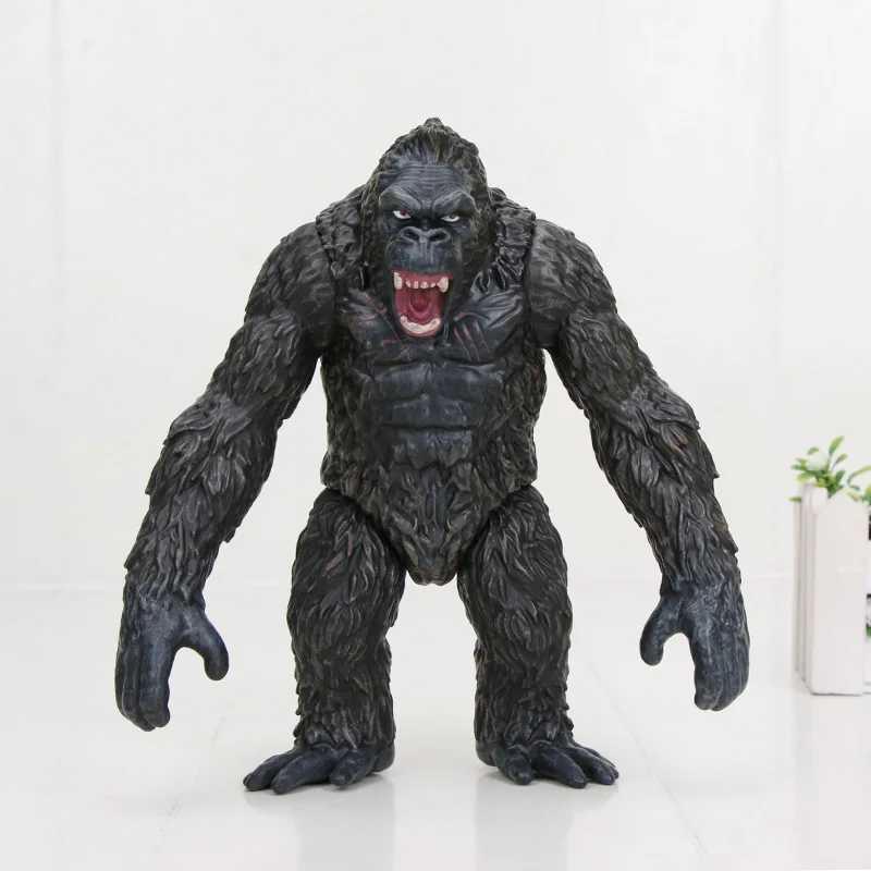 2 стиля 17 см King Kong Skull lsland Gorilla обезьяна шарнир подвижная ПВХ фигурка модель игрушки - Цвет: 1