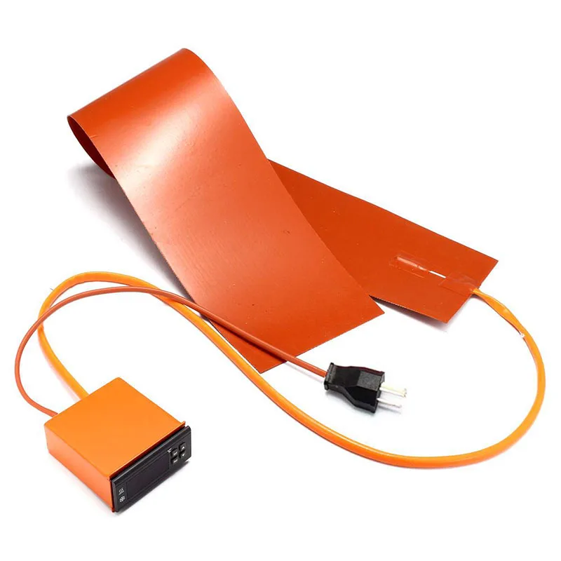 

110V Silicone Heating Pad LCD Controller Orange Thermal Temperature display