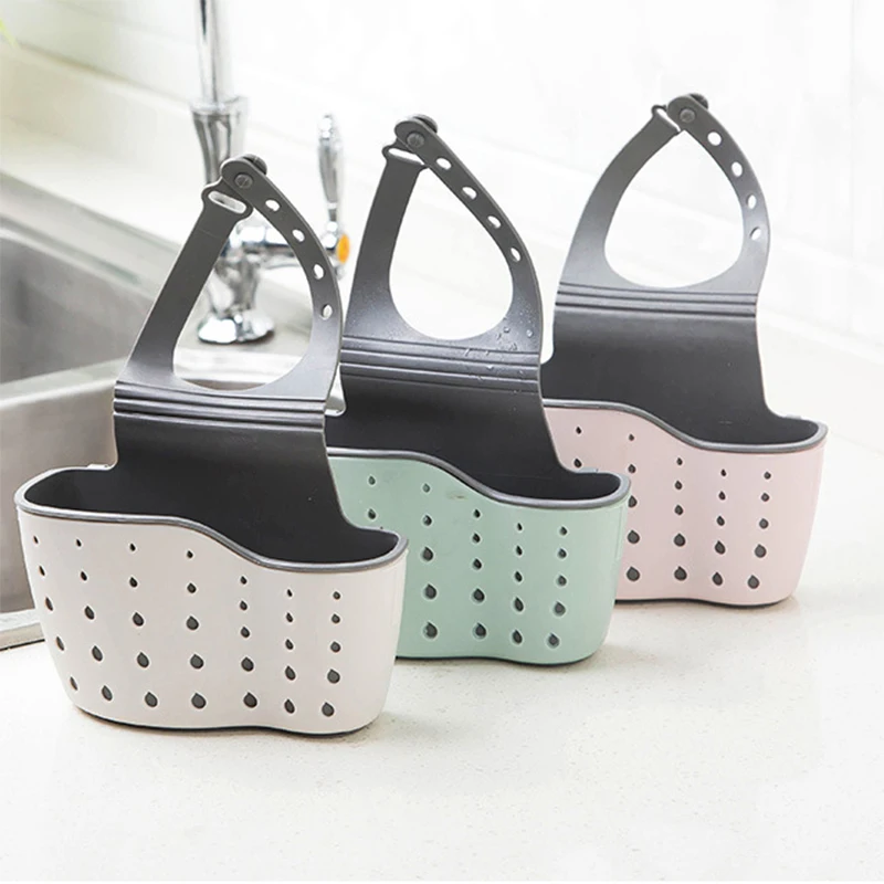 

Kitchen Sink Shelf Sponge Drain Rack Cleaning Cloth Storage Holder Soap Storage Organizer Utensils Bathroom Kitchen Accessories