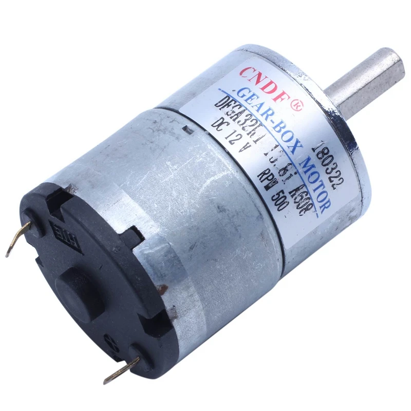 

12V DC 500RPM 6mm Shaft Magnetic Electric Gear Box Motor Replacement