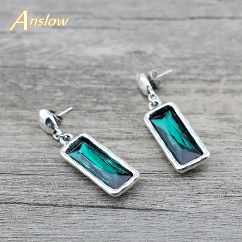 

Anslow New Fashion Jewelry Vintage Square Crystal Women Female Earrings For Wedding Engagement Friendship Gift LOW0150AE