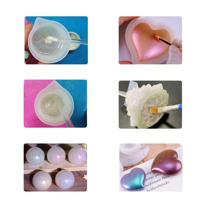 48Colors Cosmetic Grade Pearlescent Natural Mica Mineral Powder Epoxy Resin Dye Pearl Pigment DIY Jewelry Crafts Making