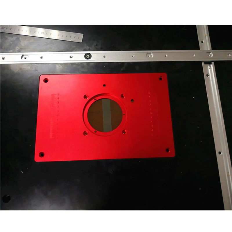 Фрезерный станок с откидной пластиной, алюминиевый фрезерный стол, вставная пластина 200x300x10 мм с крышкой для деревообрабатывающего гравировального станка