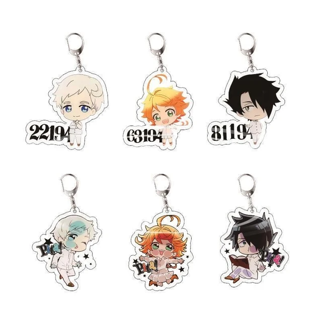 The Promised Neverland Emma Norman Ray Standing Figures Keychain Double  Sided Anime Acrylic Stand Model Plate Collection Keyring