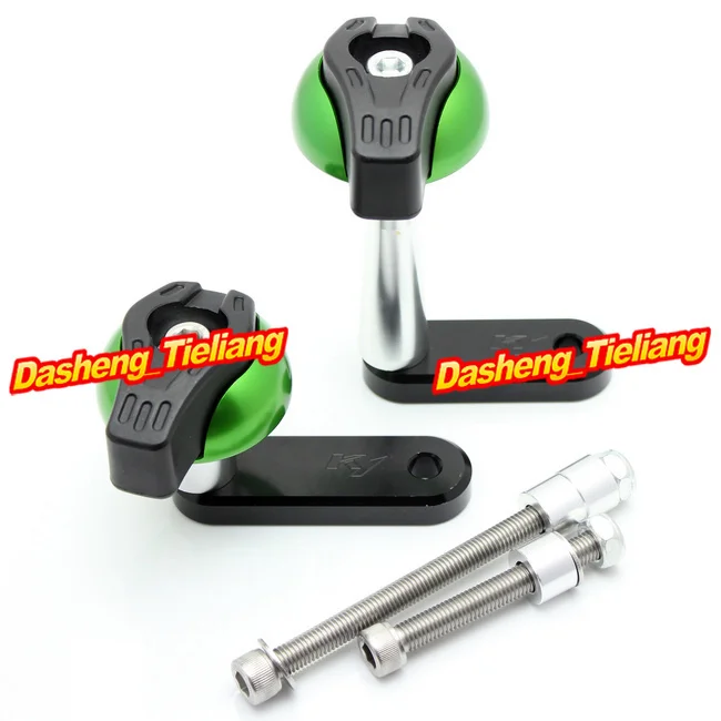 

For Kawasaki Ninja 400 & ER6N 2009 2010 2011 Frame Sliders Crash Pads Protector, Motorcycle Spare Parts Accessories, Green Color