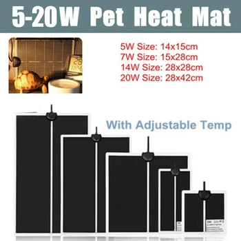 

Adjustable Temperature Reptile Heating Heat Mat Heating Pad Warmer Safe for Pet Warm I88