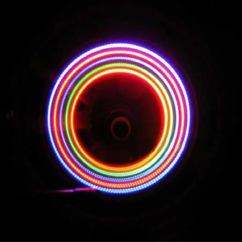 

2PCS Bicycle Light 5 LED 8 Modes Tire Tyre Valve Caps Wheel Spokes LED Light Bike Accessories Bicycle Sports Lights