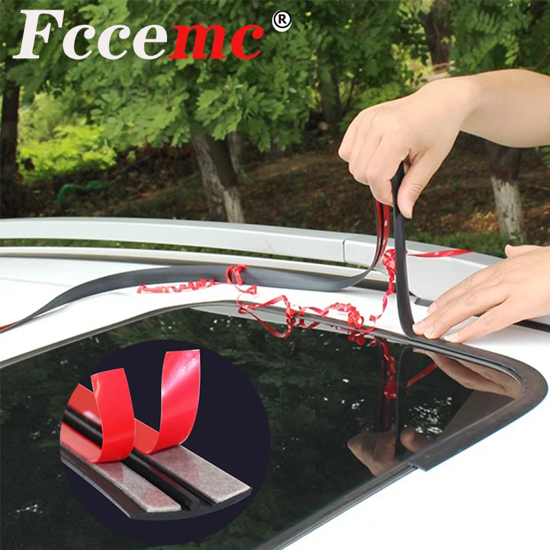

2/8m Car Roof Rubber Strip Sunroof Windshield Seal Waterproof Soundproof Car Roof Protector Seal For Auto Accessories Universal